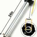 Ceiling Fan Extension Rod,Ceiling Fan Downrod with Ball Head,Downrod Extension for Fan,1 inch Outside Diameter, Boom Suitable for a Wide Range of (silvery, 24 inch)