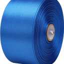 2 inch x 50 Yards Blue Single Face Satin Ribbon Solid Fabric Ribbon for Gift Wrapping Floral Bouquets Wedding Birthday Party Decoration Hair Floral Craft Sewing