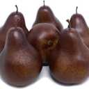 J-Rijzen 6pcs Fake Pears Artificial Fruits Vivid Brown Pears for Home Fruit Shop Supermarket Desk Office Restaurant Decorations Or Props (Brown)