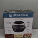 West Bend Stir Crazy Hot Oil Popcorn Popper, Popcorn Maker Machine with Large Serving Bowl Lid and Stirring Rod, 6 Qt, Black