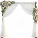 7.2FT Wooden Wedding Arch Square Wood Arches Arbor Backdrop Stand for Ceremony Indoor Outdoor Wedding Party Proposal Scene Garden Beach Forest Rustic Boho Decoration