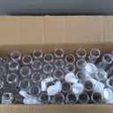 Tanlade 100 Pcs Plastic Juice Bottles with Caps Refrigerator Drink Container with Lid Clear Reusable Beverages Bottles for Juices, Milk, Tea, Fridge Storage, Take out (White Cap,10 oz)
