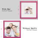 Picture Frames 8x8 2 Pack Nature Solid Wood Pink for Wall Mounting and Tabletop Display, Pink