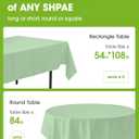 Pureegg Plastic Tablecloth Disposable 6 Pack, 54 x 108 Inch Table Cloths, Easter Party, Decorative Tablecloths, Rectangle, Light, Pastel Plastic Cover, Waterproof, Sage Green