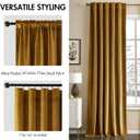 MIULEE Gold Velvet Curtains 84 inches - Luxury Room Darkening Curtains for Bedroom Living Room Thermal Insulated Super Soft Blackout Window Drapes Back Tab, Golden, W52 x L84 inches, 2 Panels
