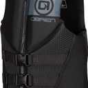 O'Brien Men's Traditional Neoprene Life Jacket, USCG Approved | USCG & Transport Canada Approved Vest with Front Hinge, Wide Armholes, Zip Closure, and Dual Adjustable Belts