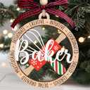 2 x MAPDTWO Baking Ornaments for Christmas Tree - Baking Gifts for Women, Cooking Lovers, Bakers - Baker, Kitchen Christmas Ornament - Cooking Bakery Cake Chef Ornaments - Wood & Acrylic Ornament 2025