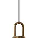 Brikey White Glass Pendant Light with Brass Gold Base, White Ceiling Light Hanging Lamp for Bedside Dining Table Kitchen Island (7.8 inch, White)