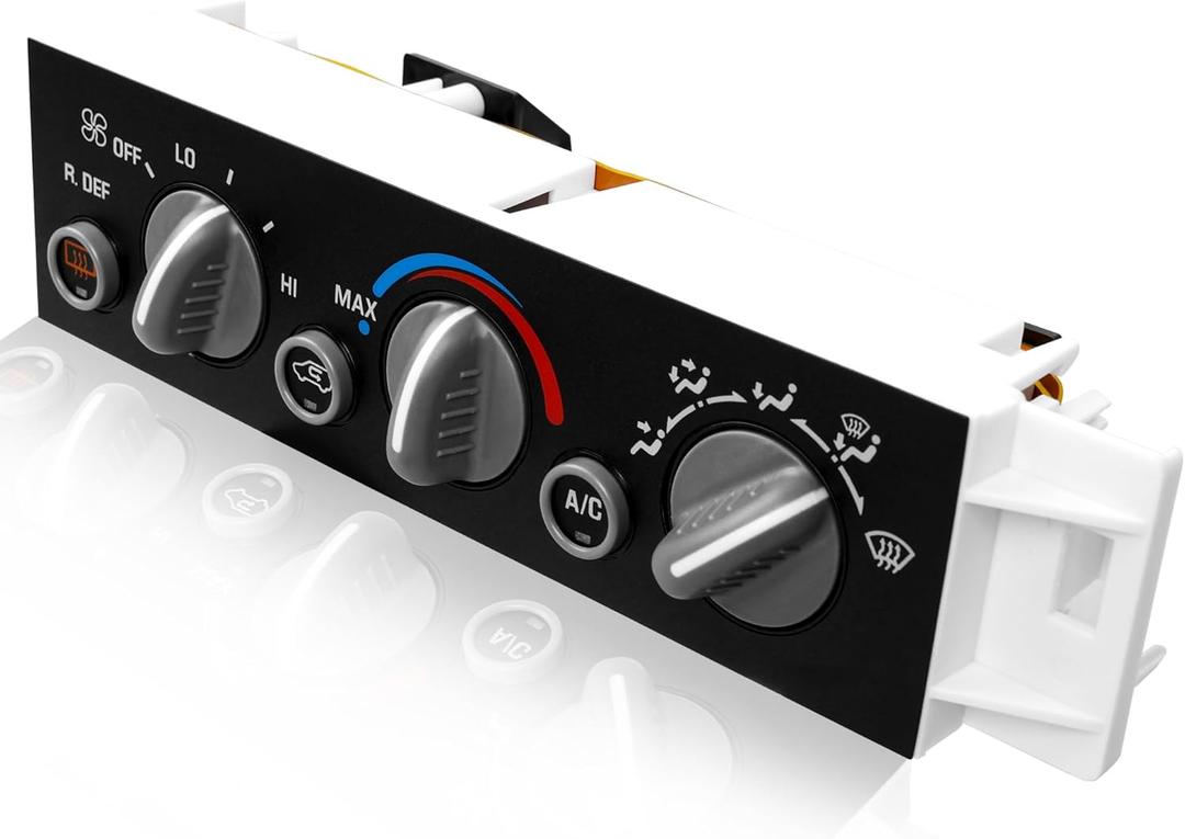 Front Climate Control Module for 19962000 Chevy C1500/C2500/Suburban/Tahoe & GMC Yukon, Heater and A/C with Rear Defrost Switch, Replace# 599-006, 9378805, 15-72547