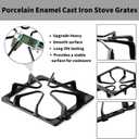Upgraded W10447925 Stove Grates Replacement for Whirlpool Stove Parts Gas Burner Grate 8.8 x 8.3 Inches Maytag Amana Inglis Kirkland Kenmore Range Cooktop Grate Gas Stove Top Burner Rack Sets 4 Pcs