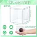 Yulejo Modern Storage Box, Clear Acrylic Box with Lid, 2.9 x 2.9 x 2.9 Inch, 48 Pieces