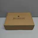 Beckham Hotel Collection Sheets Set King Size, 100% Cotton Sateen Fabric, Silky Smooth & Soft, Cool Touch, 16 Deep Pocket, 4-Piece, White