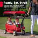 Step2 All Around Canopy Wagon, Kids Ride On Toy, Stroller Substitute, Includes Seat Belts, Made of Durable Plastic, Max Weight 75 lbs., For Toddlers 1.5-5 Years Old