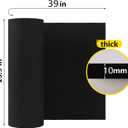 Doping Black Foam Sheets Roll, 10mm Thick Premium Cosplay EVA Foam Sheet, 13.9"x39" High Density 86kg/m3 Craft Foam for Costume, Crafts, DIY Projects (10mm Black)