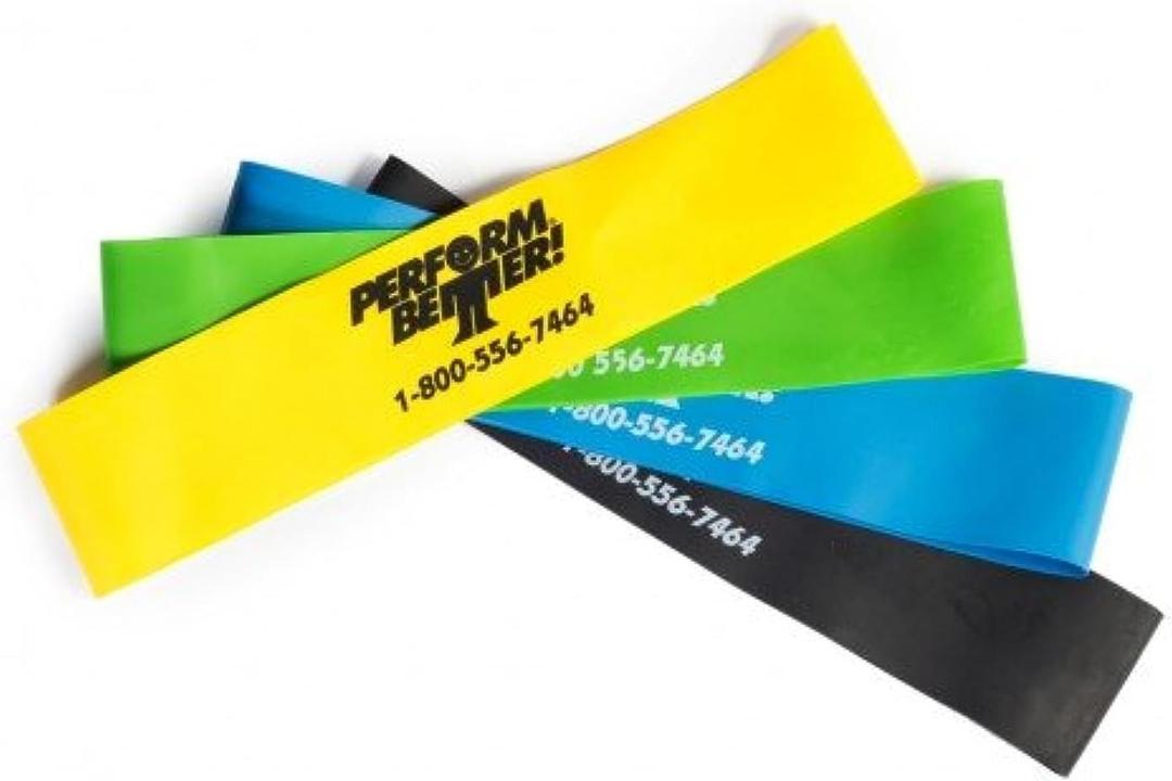Perform Better Mini Band Resistance Loop - Exercise Bands (f) Set of 4 - 12x2)