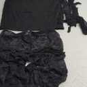 4 Piece Sets for Women Halter Dress Lace Pants Gloves Womens Outfits L