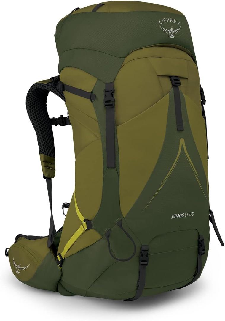 Osprey Atmos AG LT 65L Men's Backpacking Backpack, Scenic Valley/Green Peppercorn, L/XL