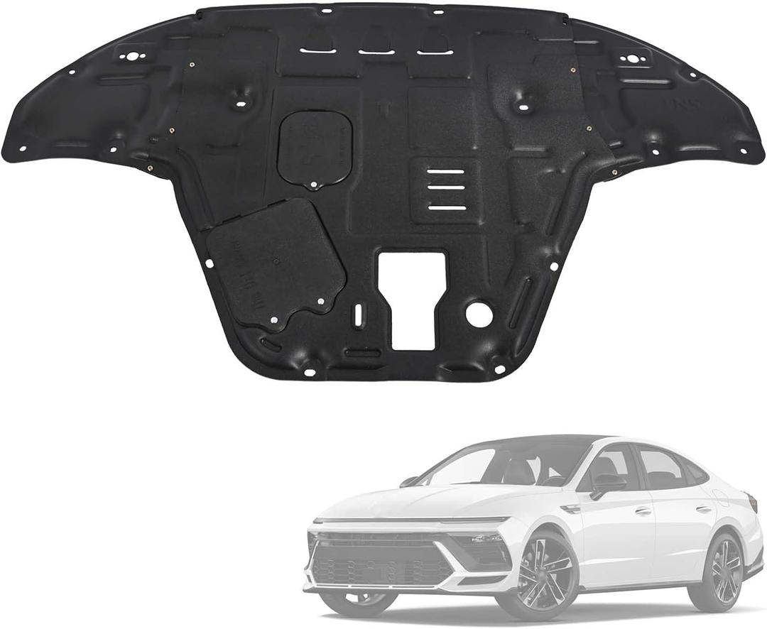 Engine Splash Shield Guard for Hyundai Sonata 2024 2025 -Heavy-Duty PVC Skid Plate for Radiator, Engine&Transmission -Extended Coverage, Maintenance Holes&Ventilation Design