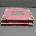 TaoBary 100 Pcs 8 Inch Bakery Boxes 8 x 6 x 2.5 Inch Cookie Pastry Boxes with 2 Style Window for Cookie Treat Chocolate Strawberries Cupcakes Candy Muffins(Pink)