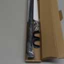 Closet Rods for Hanging Clothes, 17 to 28 Inch Stepless Adjustable Closet Rod, 1.3 Inch Diameter Metal Heavy Duty Closet Hanging Rod for Closet Wardrobes Laundry RV, Black