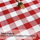 Gingham Tablecloth Rectangle Table Cloth Heavy Duty Cotton Checkered Table Cover for Spring Picnic Kitchen Dining(C-Red, 52x120 inch)