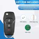Flip Key Fob Replacement Fits for Ford F150 2015 2016 2017 2018 2019 2020 2021 2022 F250/F350/F450/F550 2017-2022 Explorer 2016-2022 Ranger 2019-2022 Ecosport 2018-2022 Bronco 2021-2022 Keyless Entry