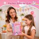 Unicorn Marker Airbrush Spray Art Kit, Art Supplies for Kids Ages 8-12, Unicorn Toys for Girls Age 4-6, Craft Kits Paint with 5 Washable Markers&8 Stencils, Birthday Holiday Easter for Kids, Girls (Pink)