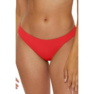 BECCA Hipster Bikini Bottom, Cheeky Coverage, Swimwear Separates for Women (Small, Color Code (Fire))