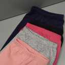 The Children's Place girls Leggings,Black/Grey Heather/Light Pink/Peach/dark  blue 5 Pack, 5-6Y