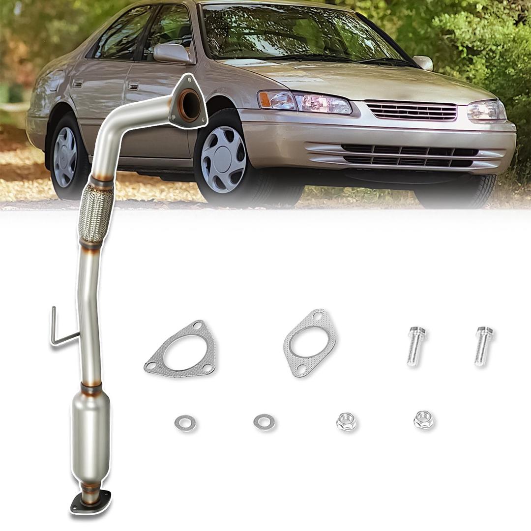 Flex Exhaust Pipe Catalytic Converter for 1997-2001 Toyota Camry 2.2L, 1999-2001 Toyota Solara 2.2L Catalytic Convert Exhaust Manifold (EPA Compliant)