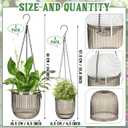 Maxcheck 4 Pcs Self Watering Hanging Planters Indoor Gift 6.5'' 4.5'' Hanging Flower Pots Baskets Outdoor Self Watering Plant with 3hooks Drainage Holes for Home