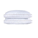 Goose Feathers and Down Pillow for Sleeping Gusseted Bed Hotel Collection Pillows, King, Set of 2