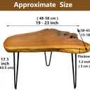 Live Edge Coffee Table for Living Room, About 20" W x 16" D x 17" H Natural Cedar‌ Solid Wood Coffee Table with Metal Hairpin Legs Side Table for Bedroom, Home Office (Medium)