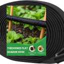 MIXC 2026 Thickened Flat Soaker Hose 50Ft with Copper Joint, Saving 80% Water, Aluminum Seal, 1mm Hose, 360Swival Handle, Hole Pressure Relief Gasket, Drip Kit for Vegetable Garden, Lawn, Flower Bed
