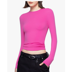 PUMIEY Women's Long Sleeve T Shirts Crew Neck Slim Fit Tops Sexy Basic Tee Smoke Cloud Pro Collection
XS