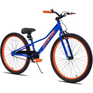 JOYSTAR 24" Kids Mountain Bike with Kickstand for Ages 8-12 Years Blue