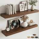 36 Inch Floating Shelves for Wall, 8"D Wood Storage Shelves, Walnut Finish