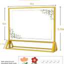 PPH-Sisy Clear Acrylic Sign Holder 6x 4 Horizontal Double Sided Gold Frame Display Stand Table Flyer Holder for Wedding Table Number Menu Holder (6pcs)