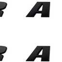 2pack King Ranch Emblems Side Fender Letter Kingranch Sticker Badge 3D Logo Replacement for 150 250 350 (Matte Black)