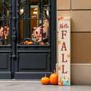 Fall Outdoor Decor Fall Porch Decor Wooden Decorations for Home Autumn Pumpkins Outside Thanksgiving Welcome Sign for Front Door 46.8 Inch