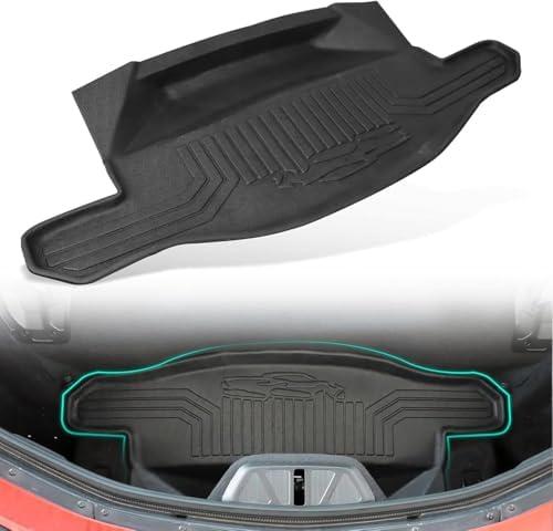 Rear Trunk Cargo Mats Fit for Corvette C8 2020-2025 Black All Weather Floor Mats Rear Storage Compartment Cargo Mat Liner Cover Accessories