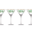 Lenox 893570 Holiday Decal 4-Piece Martini Glass Set, Christmas Dinnerware, Hosting