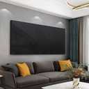 Black Wall Art Framed Abstract Canvas Pictures For Hand Painted Line Texture Wall Decor Modern Abstract Canvas Painting Artwork For Living Room Bedroom Home Office Wall Decorations Ready To Hang 20" X 40"