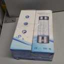 Hydrogen Water Bottle Generator 2 Pack 2025 w SPE/PEM Tech Water Ionizer, Portable Hydrogenated Water Machine Improve Water in 3 Minutes Hydrogen Rich (Silver)