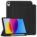 IAMKHO Case for iPad (A16) 11th Generation 11 Inch 2025, iPad 10th Generation 10.9 inch 2022 with Pencil Holder, Auto Wake/Sleep, Support Touch ID, Slim Trifold Stand Protective Cover (Black)