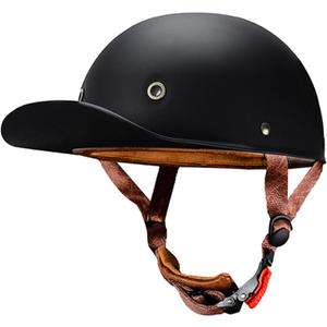 Baseball Motorcycle Half Helmet DOT Approved for Adults Universal Hat Style Helmet with Adjustable Quick Release Buckle Fits Bicycle Cruiser Scooter, Size: XXL