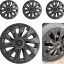 18 Inch Wheel Rim Cover Hubcaps for Tesla Model 3 20172023, Full Fit Snap-On Hub Caps with Valve Hole & Guard Tape, PC+ABS Aero Wheel Covers, All-Weather Protection