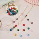 1 Box 120Pcs 10 Colors 14mm Crystal Glass Octagon Beads Colorful Suncatcher Beads Bulk 2 Hole Prism Chandelier Replacement Connector Faceted Spacers for DIY Lamp Hanging Pendant Jewelry Craft