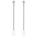 E26/E27 Light Socket Extender Adapter - 15 inches/40 cm Adjustable 360-degree Bendable Rotation with Heat-Resistant Base, Flexible Gooseneck Adjustable Extension Socket Socket Adapter (2 Pack)