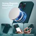 Magnetic for iPhone 14 Pro Max Case, Compatible with MagSafe, [Full Camera Protection][Screen Protector] Silicone Shockproof Protective Phone Case for iPhone 14 Pro Max 6.7", Deep Blue